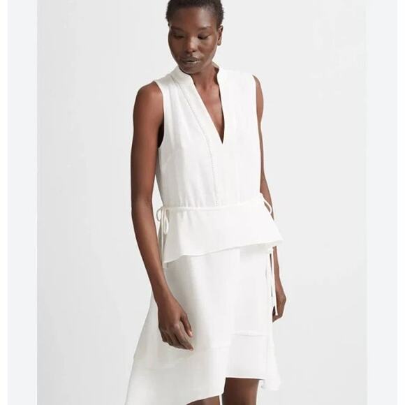 NWOT Club Monaco Raelee Sleeveless V-Neck Cinch Waist Dress - Size Small - Picture 3 of 9